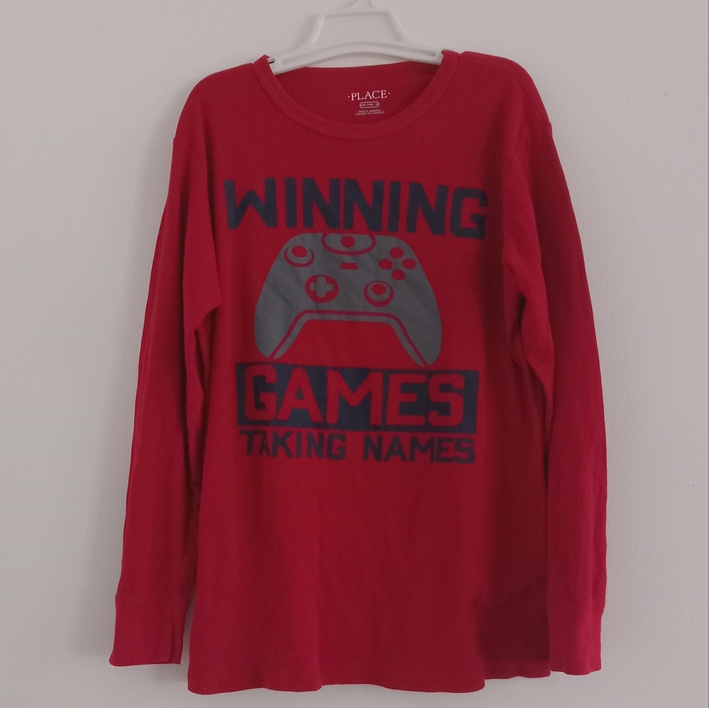 The Children's Place Long Sleeve Winning Games Taking Names Gamer Thermal Top